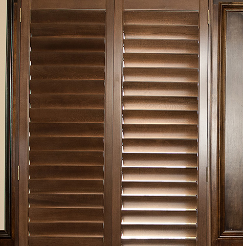 Stained Wood Shutters